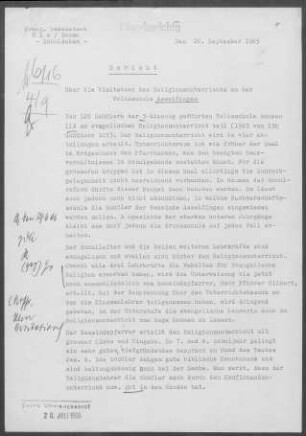 Asselfingen: Visitationsbericht 1965