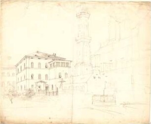 Gärtner, Friedrich von; Reisezeichnungen - Gebäude (Perspektive)