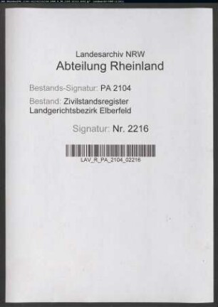 Heiratsregister Heiligenhaus