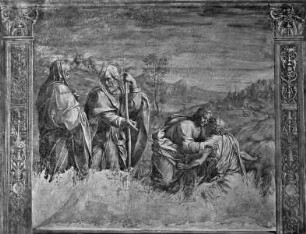 Zyklus mit Szenen aus dem Leben Johannes' des Täufers — Johannes begegnet Christus in der Wüste