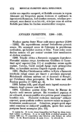 Annales Florentini. 1288 - 1431.
