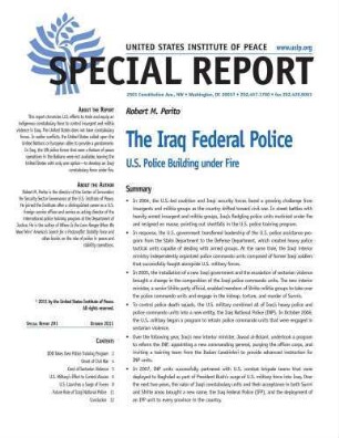 The Iraq federal police : U.S. police building under fire
