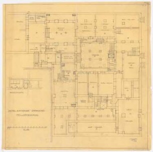 Hotel »Zur Traube«, Darmstadt Umbau: Grundriss UG, 1:50