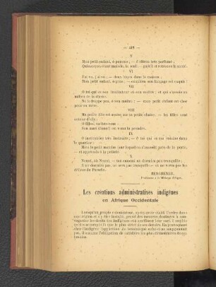 Les créations administratives indigènes en Afrique Occidentale.