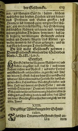 XXIII. Die gifftige Würckungen der Schmieralien.
