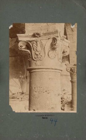Palazzo Piccolomini, Pienza Kapitell der Loggia: Detailansicht