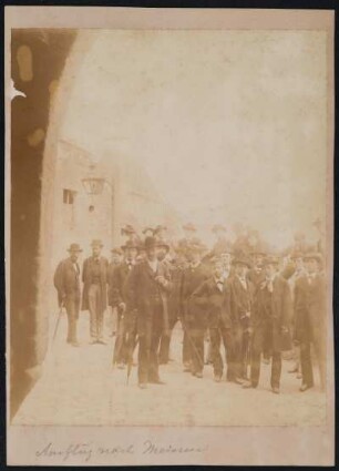 Ausflug nach Meissen : Ausflug nach Meissen. Ermenegildo Antonio Donadini mit Kollegen und Studenten auf dem Burgberg in Meissen