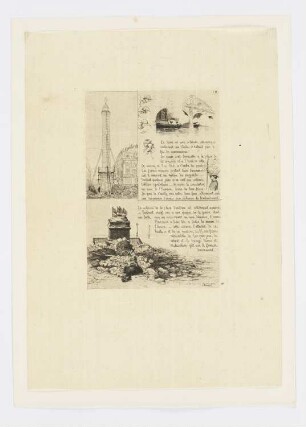 La Seine est une solitude, interrompue seulement au Viaduc d’Auteuil par le feu des canonnières..., Blatt 10 der Folge "Paris sous la commune"