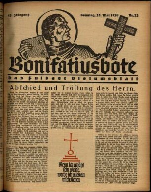 Ausgabe vom Sonntag, den 29. Mai 1938.