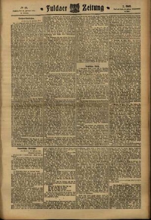 Zweite Ausgabe vom Samstag, den 25. Februar 1911.