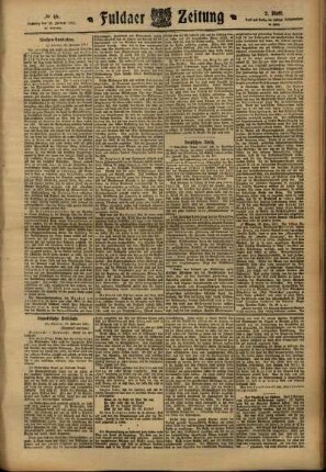 Zweite Ausgabe vom Samstag, den 25. Februar 1911.