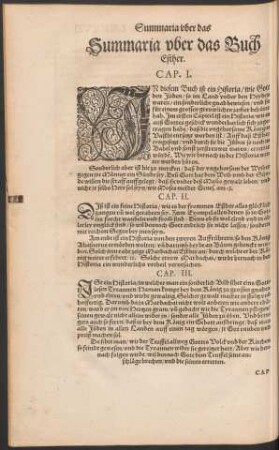 Summaria uber das Buch Esther.