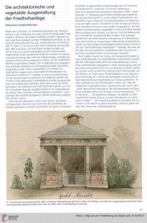 Die architektonische und vegetabile Ausgestaltung der Friedhofsanlage