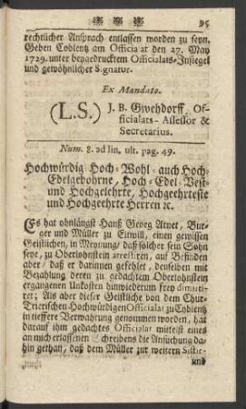 Num 8. ad lin. ult. pag. 49.