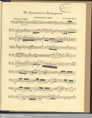 Violoncello solo.