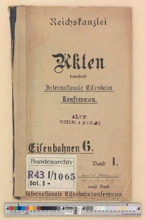 Internationale Eisenbahnbeziehungen Okt. 1922 - Feb. 1939