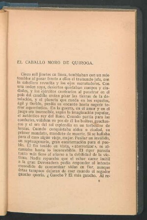 El caballo moro de Quiroga