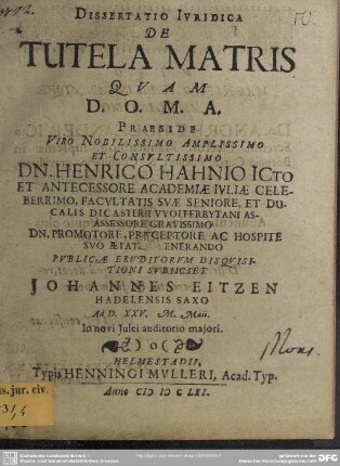 De tutela matris