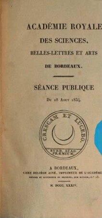 Séance publique. 14. 1834