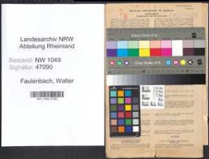 Entnazifizierung Walter Faulenbach , geb. 09.02.1922 (Postbeamter)