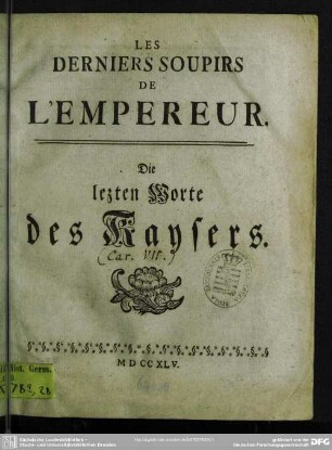 Les Derniers Soupirs De L'Empereur