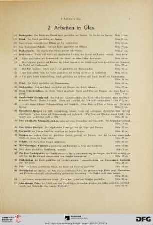 Arbeiten in Glas (Nr. 118-151)