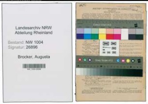 Entnazifizierung Augusta Brocker , geb. 14.10.1911 (Bueglerin)