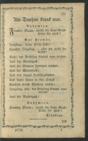 Als Daphne krank war.
