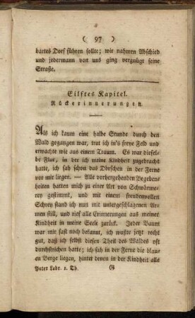 Eilftes Kapitel. Rückerinnerungen.