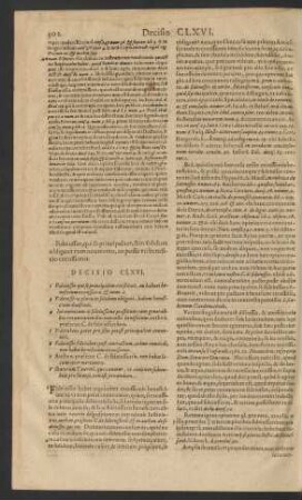 Decisio CLXVI.