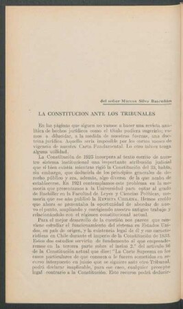 La Constitución ante los tribunales