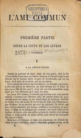 L' ami commun : Roman traduit de l'anglais avec l'autorisation de l'auteur par Henriette Loreau, 1