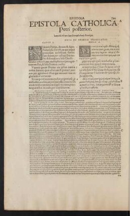 Epistola Catholica Petri Apostoli posterior.