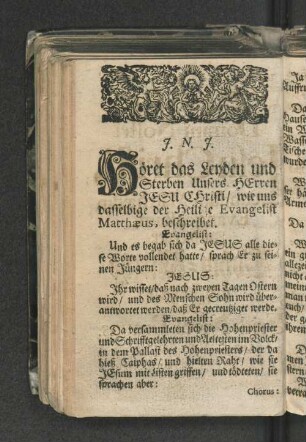 Passio Domini Nostri Jesu Christi, Secundum Matthaeum Evangelistam.