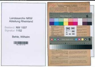 Entnazifizierung Wilhelm Behle , geb. 17.09.1903 (Koch)