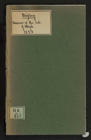Memoir of the late reverend G. Weigle, missionary of the German Evangelical mission at Mangalore