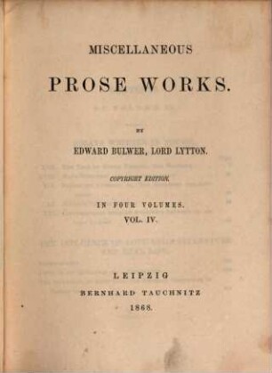 Miscellaneous prose works, 4