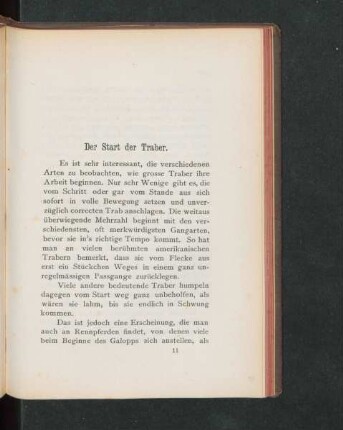 Der Start der Traber