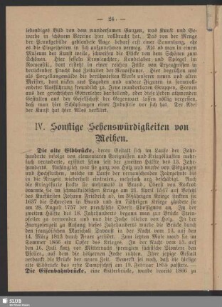 IV. Sonstige Sehenswürdigkeiten von Meißen