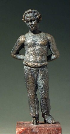 Römische Statuette eines Negers oder Barbaren mit Hosen