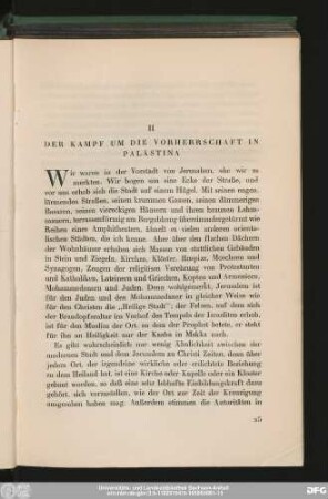 II Der Kampf Um Die Vorherrschaft In Palästina