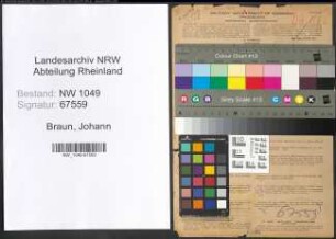 Entnazifizierung Johann Braun , geb. 24.05.1904 (Lehrer)