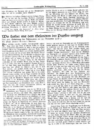 Wie Luther mit dem Gesandten des Papstes umging : zum 455. Geburtstag des Reformators am 10. November 1938