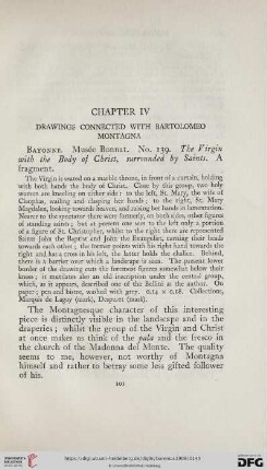 Chapter IV: Drawings connected with Bartolomeo Montagna