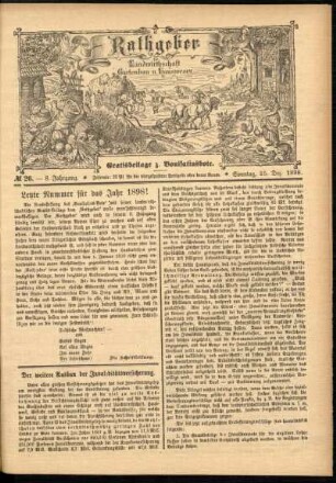 Ausgabe vom Sonntag, den 25. Dezember 1898.