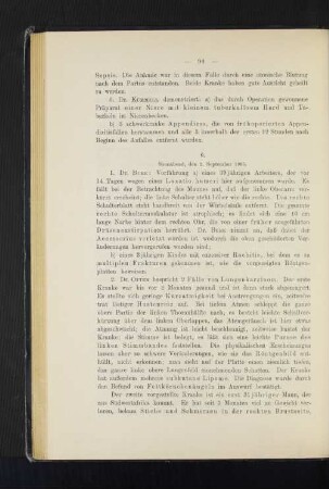 6. Sonnabend, den 2. September 1905.