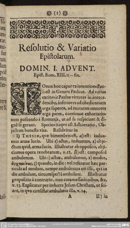 Domin. I. Advent. Epist. Ro. XIII. 11-fin.