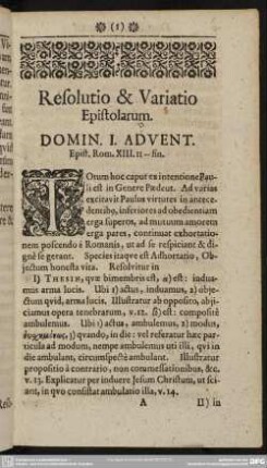 Domin. I. Advent. Epist. Ro. XIII. 11-fin.