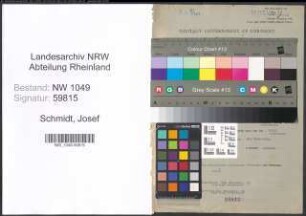 Entnazifizierung Josef Schmidt , geb. 20.02.1907 (Kaufmaennischer Angestellter)