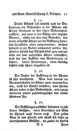 Werkzeuge, die bey dem Auflösen der Körper gebraucht werden. Von gläsernen Gefäßen überhaupt (§§. 57, 58)